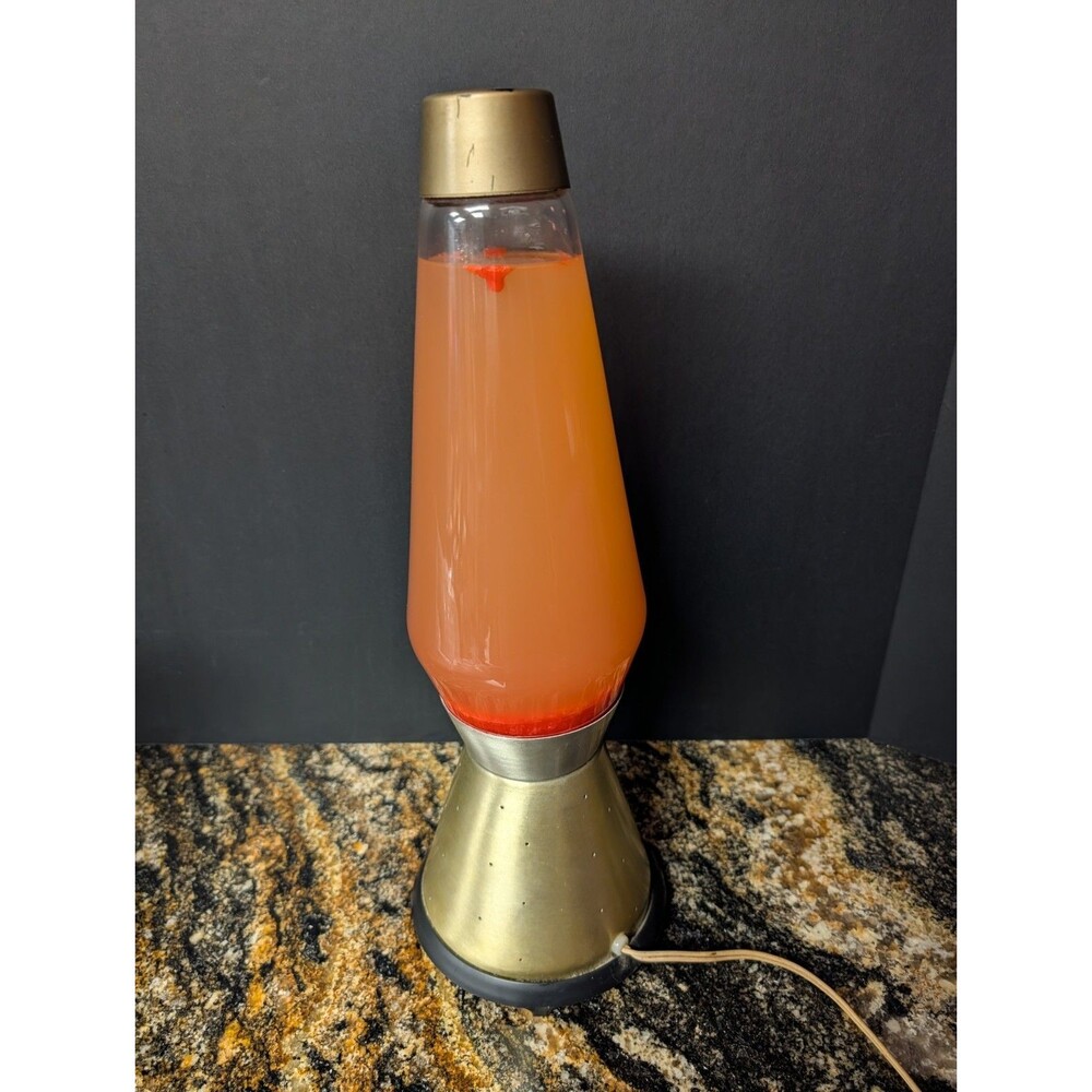Lava Lite Lamp Vintage RARE 1970’s Red & Amber 1970s 17”. No Flow Lava